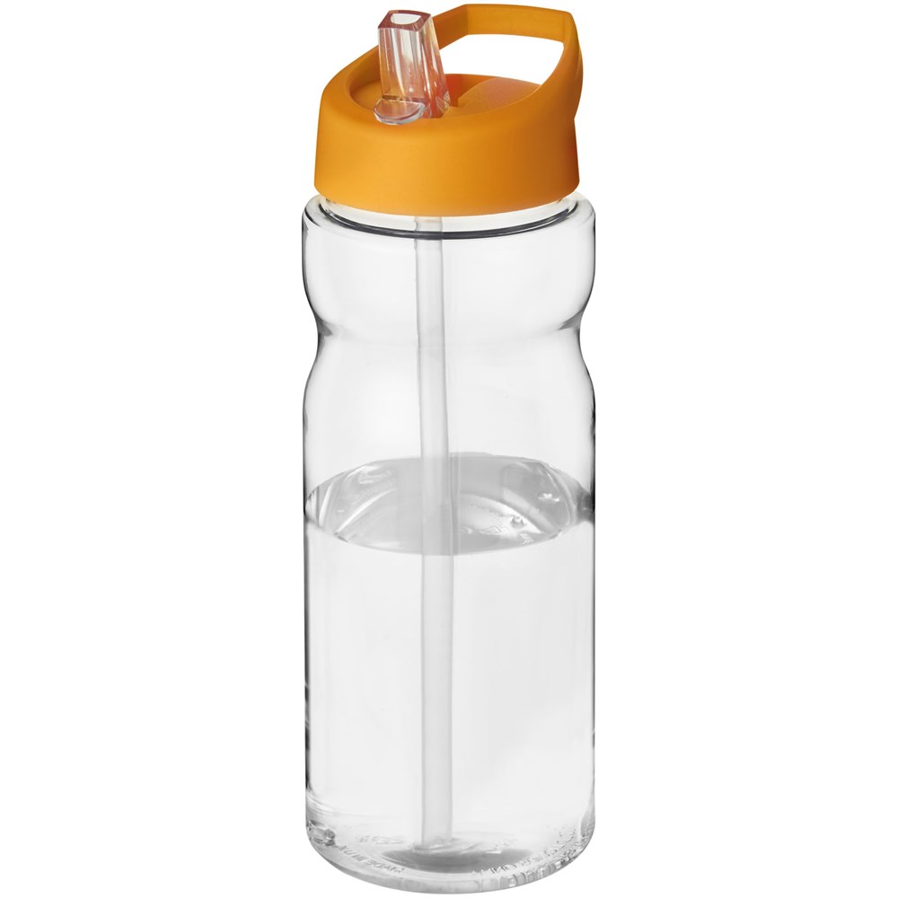 H2O Active® Base Tritan™ 650 ml Sportflasche mit Ausgussdeckel - transparent klar, orange