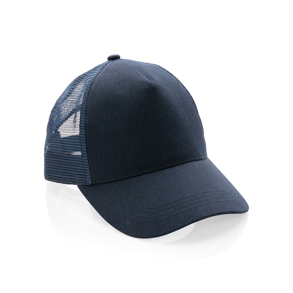 Impact AWARE™ 190gr Brushed rCotton 5 Panel Trucker-Cap - navy blau (± PMS 539)