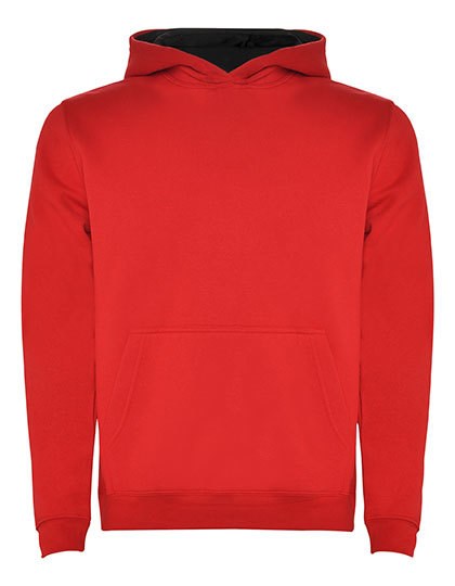 Roly - Kids´ Urban Hooded Sweatshirt - Red 60, Black 02