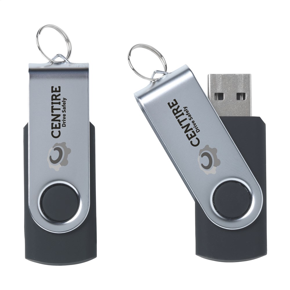 USB Stick Twist aus Vorrat 8 GB - schwarz