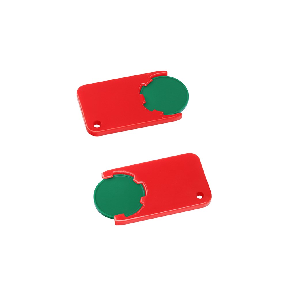 Chiphalter mit 1€-Chip "Beta" - grün/rot