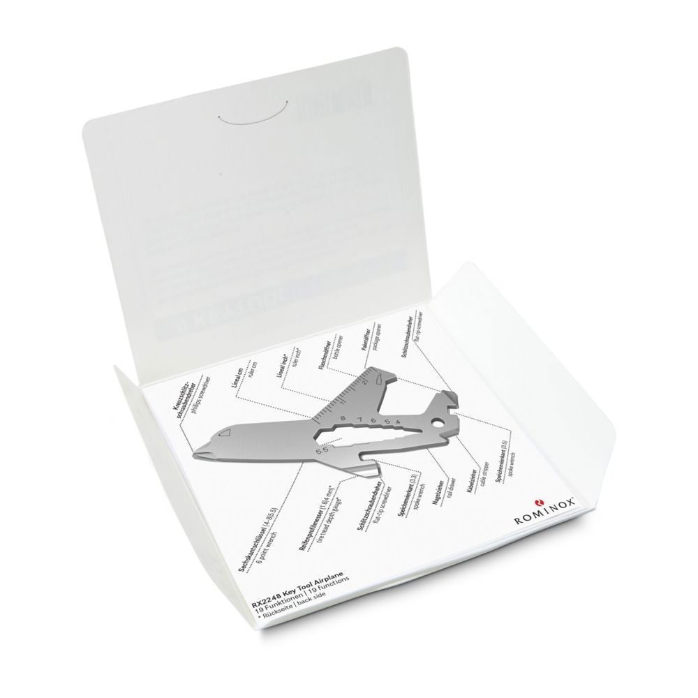 Geschenkartikel: ROMINOX® Key Tool Airplane / Flugzeug (19 Funktionen) im Motiv-Mäppchen Frohe Ostern