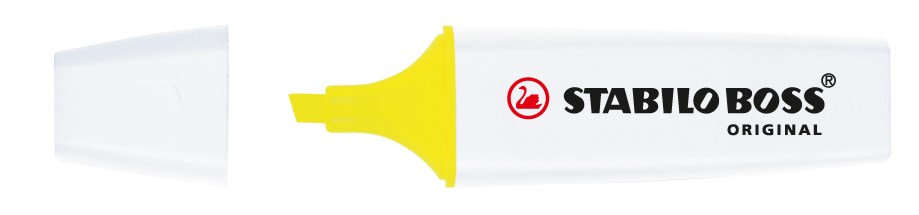 STABILO BOSS ORIGINAL Leuchtmarkierer, rot - weiß, gelbe Tinte