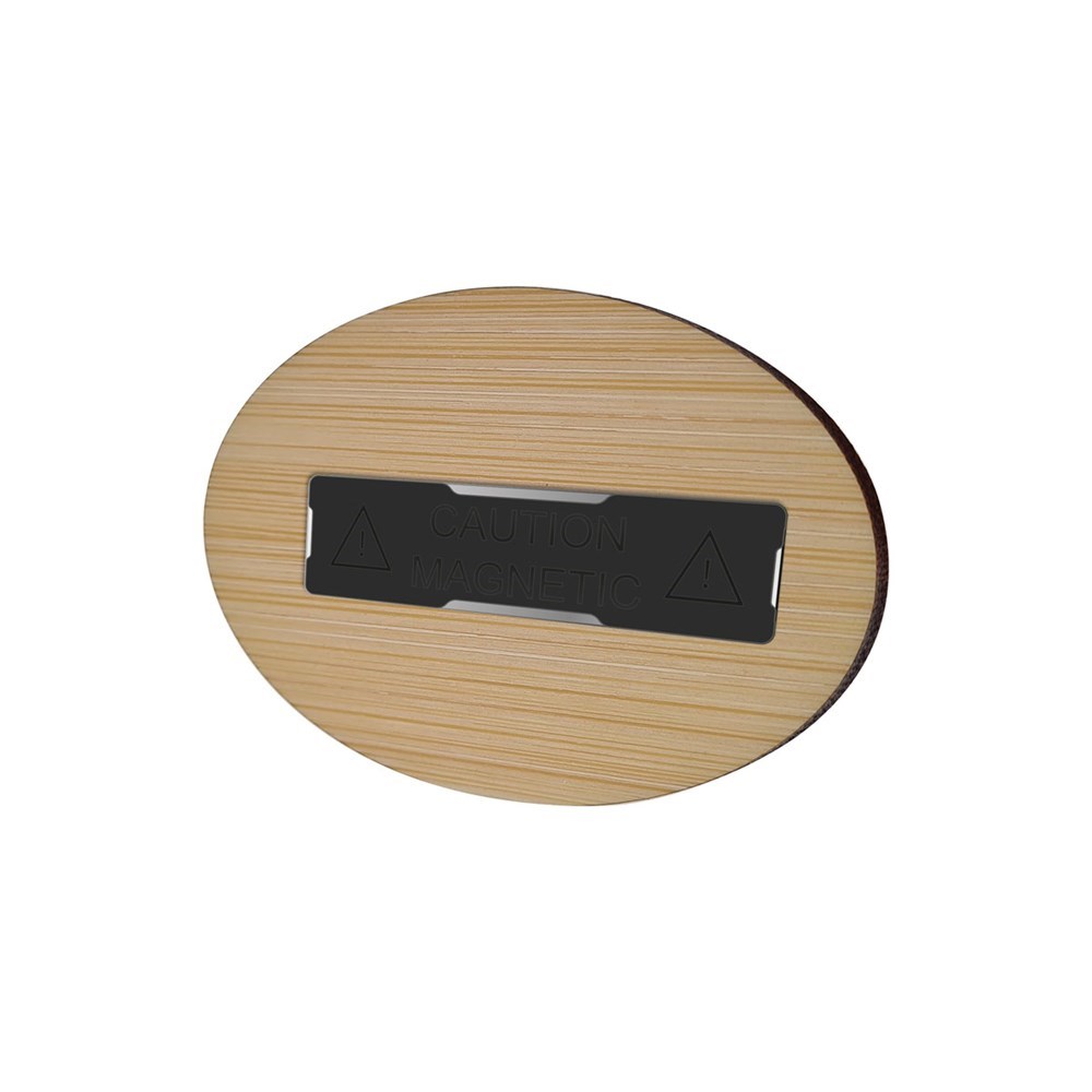 Badge Bamboo Oval 50 x 74 mm, Magnet, Print in full color