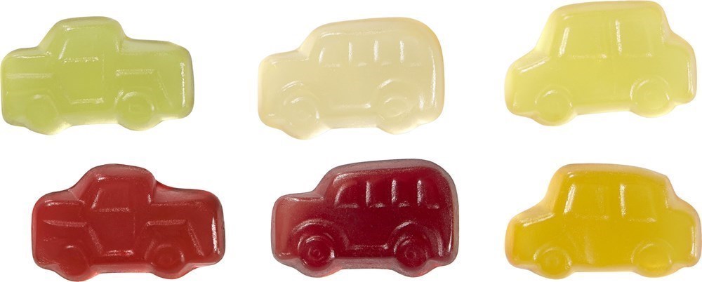 Fruchtgummi-Standardformen 10 g, Nostalgie-Cars
