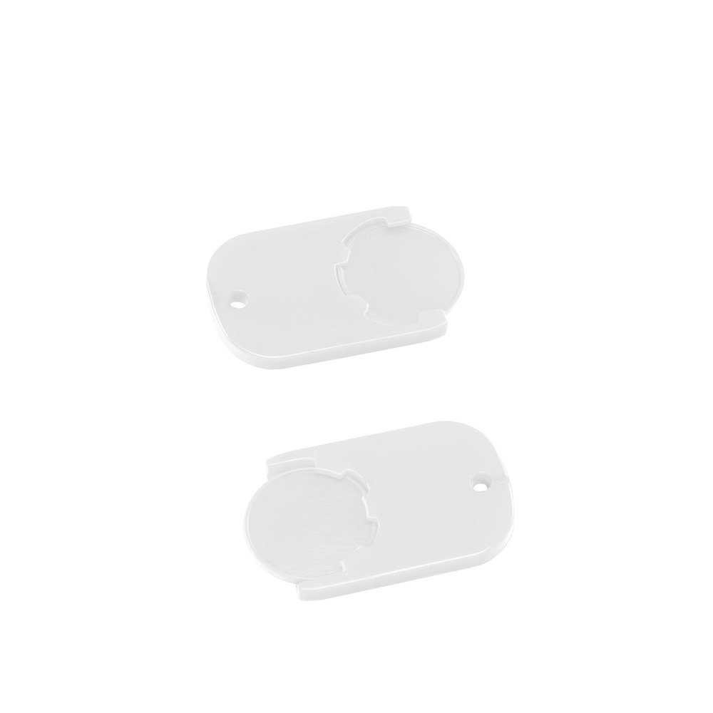 Chiphalter mit 1€-Chip "Gamma" - Weiß/Weiß