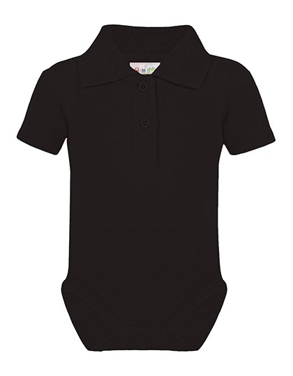 Link Kids Wear - Bio Bodysuit With Polo Shirt Neck - Black