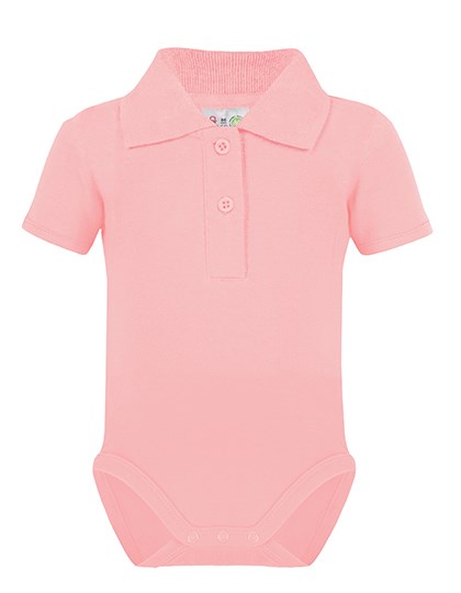Link Kids Wear - Bio Bodysuit With Polo Shirt Neck - Babypink
