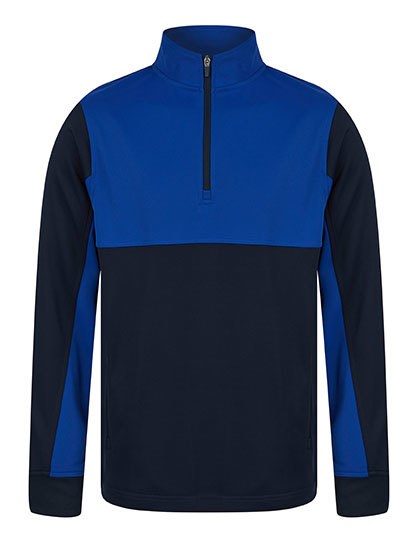 Finden+Hales - Adults 1/4 Zip Tracksuit Top - Navy, Royal