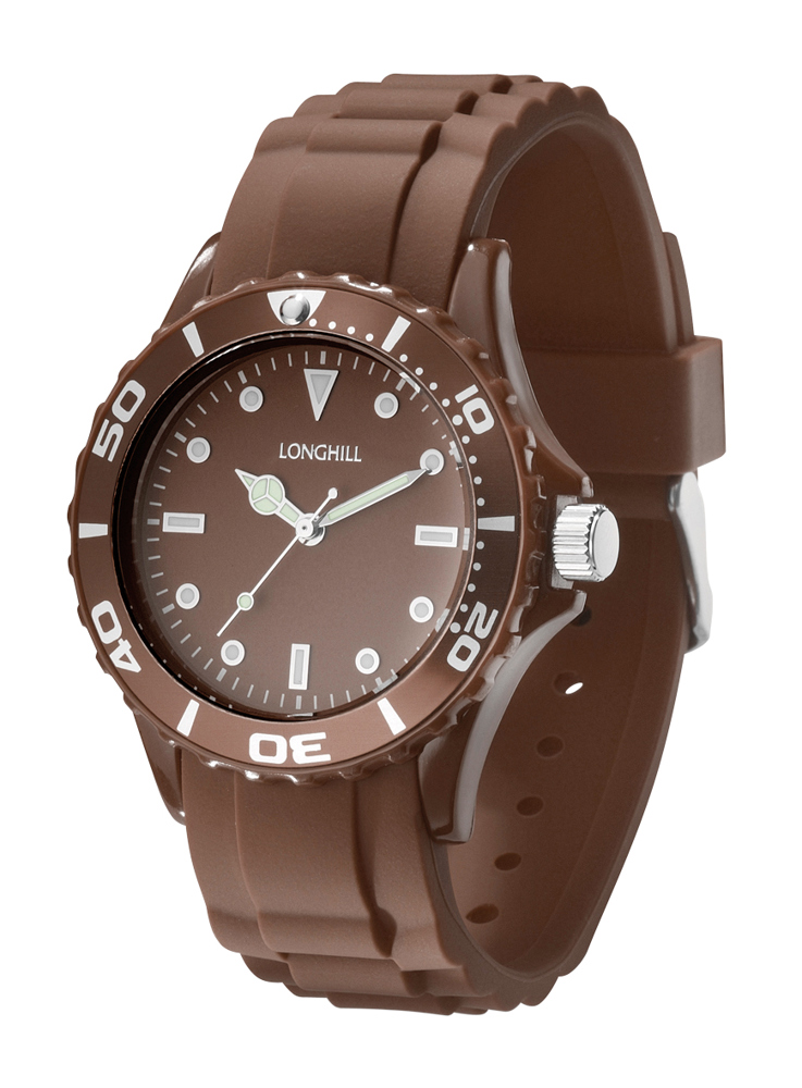 Kunststoffuhr LOGI LADY - braun