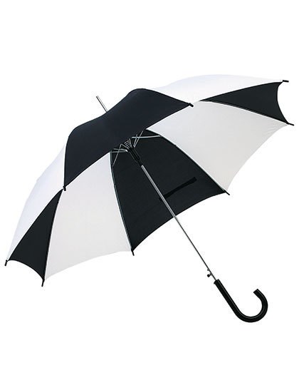 L-merch - Automatik Stockschirm mit Kunststoffgriff - Black, White