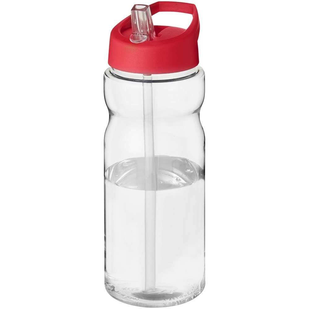 H2O Active® Base Tritan™ 650 ml Sportflasche mit Ausgussdeckel - transparent klar, rot