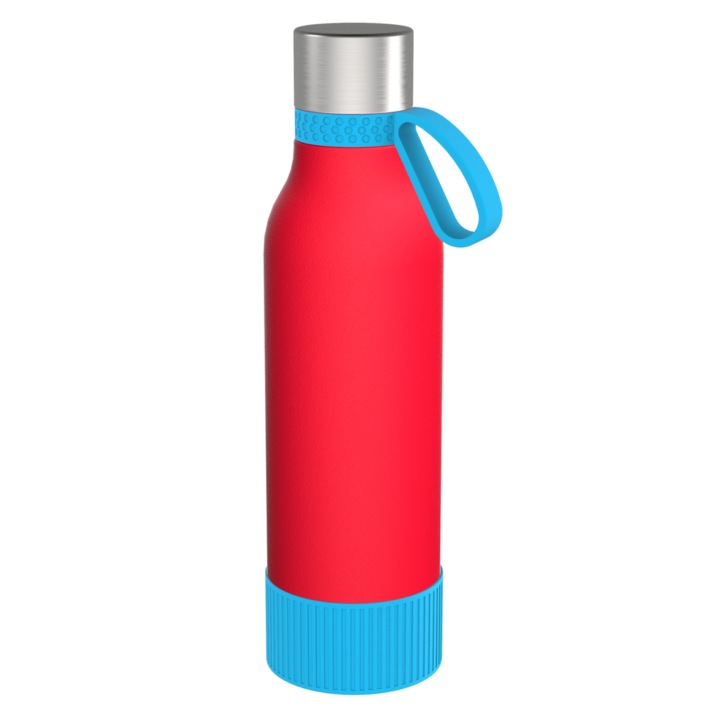 Trinkflasche RETUMBLER-myTOULON II 820 - cyan, rot