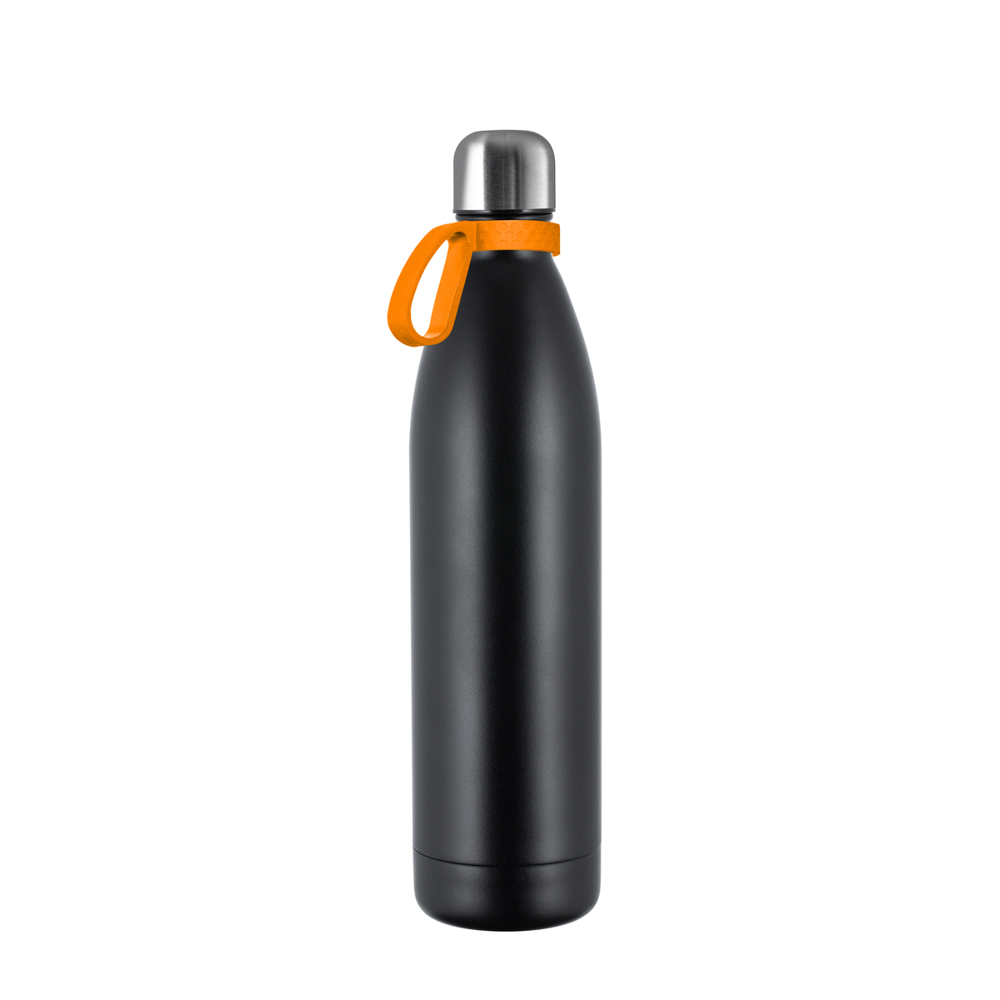 Thermotrinkflasche RETUMBLER-NIZZA XL - schwarz, silber, orange