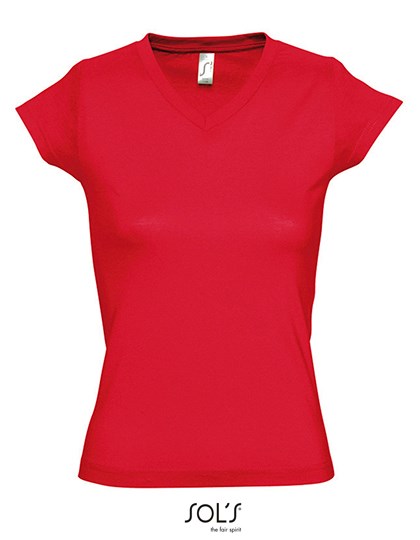SOL´S - Women´s V-Neck-T-Shirt Moon - Red