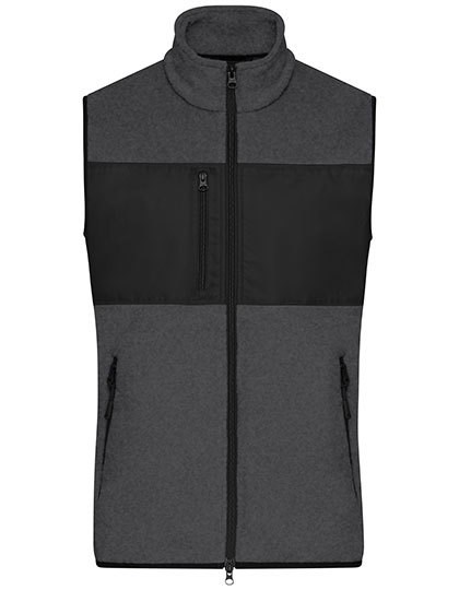 Daiber - Men´s Fleece Vest - Dark Melange, Black