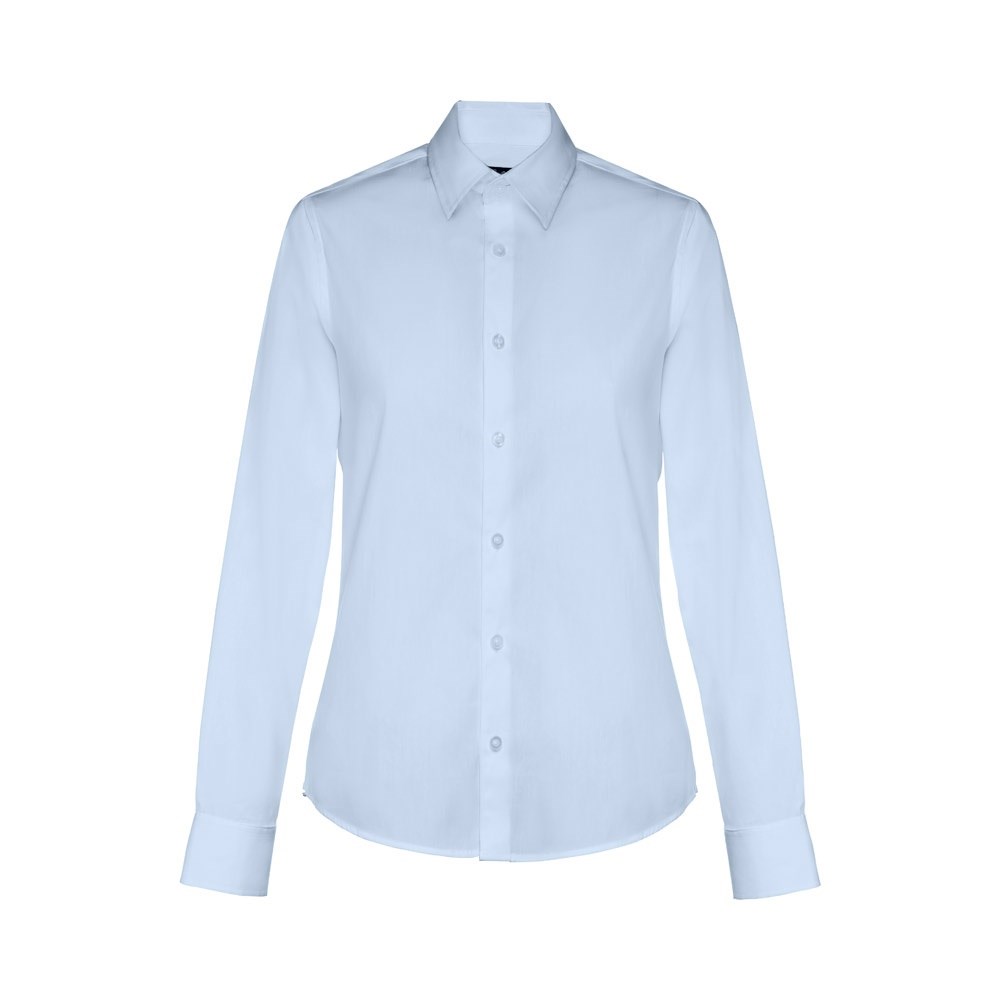 THC PARIS WOMEN. Langärmeliges Popeline-Hemd für Damen - hellblau