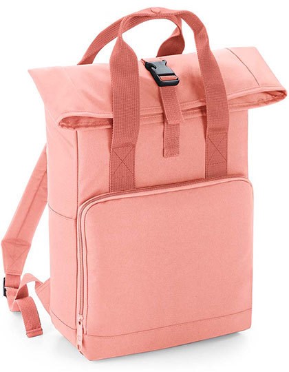 BagBase - Twin Handle Roll-Top Backpack - Blush Pink