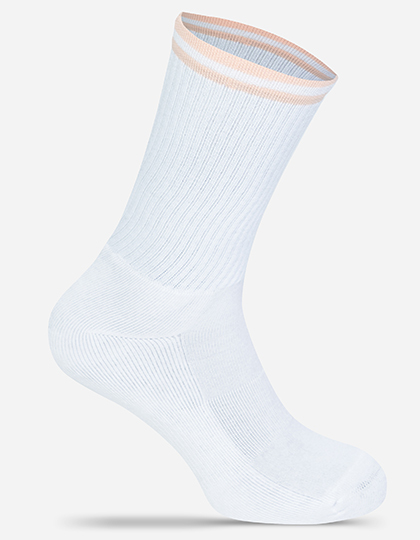 MR. SOCKS - Tennis Socks Premium - White, Peach