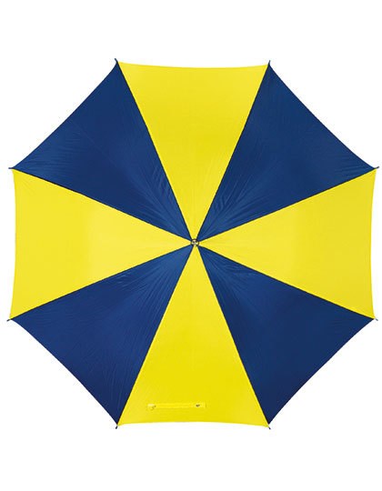 L-merch - Automatik Stockschirm mit Kunststoffgriff - Blue, Yellow