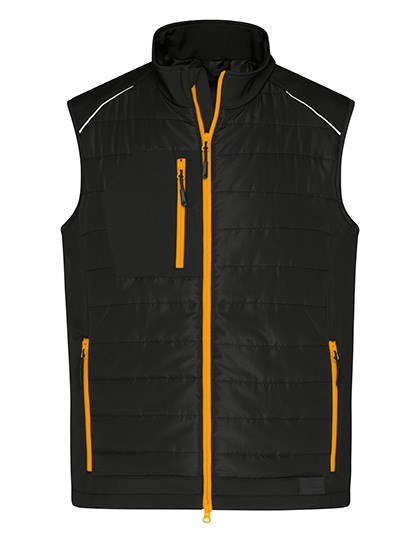 Daiber - Men´s Hybrid Vest - Black, Neon Orange