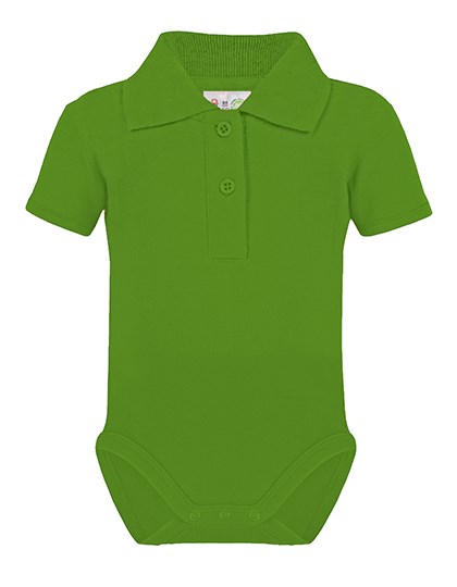 Link Kids Wear - Bio Bodysuit With Polo Shirt Neck - Lime Green
