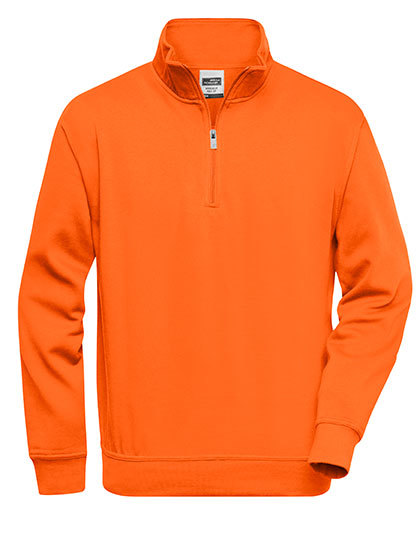 Daiber - Workwear Half Zip Sweat - Orange