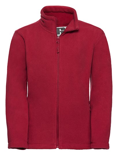Russell Athletic - Kids Full Zip Outdoor Fleece - Classic Red