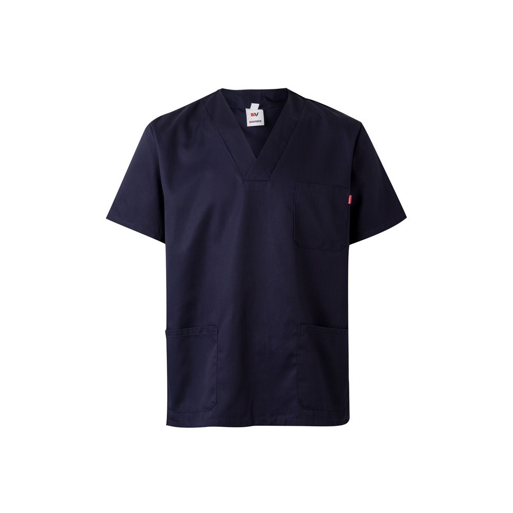 VL ILLAPA. Tunika aus Twill (190g/m²) mit kurzen Ärmeln, aus Polyester (65%) und Baumwolle (35%) - blau