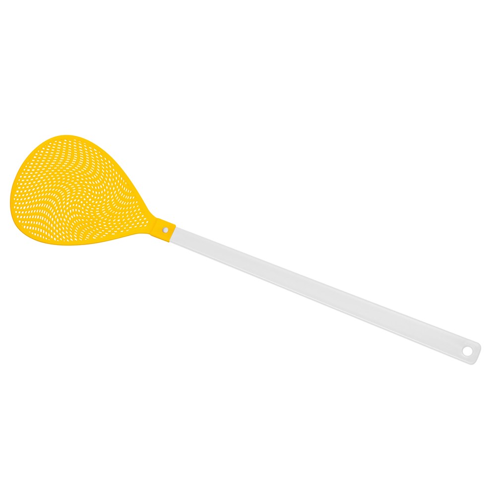 Fliegenklatsche "Oval" - weiß/gelb