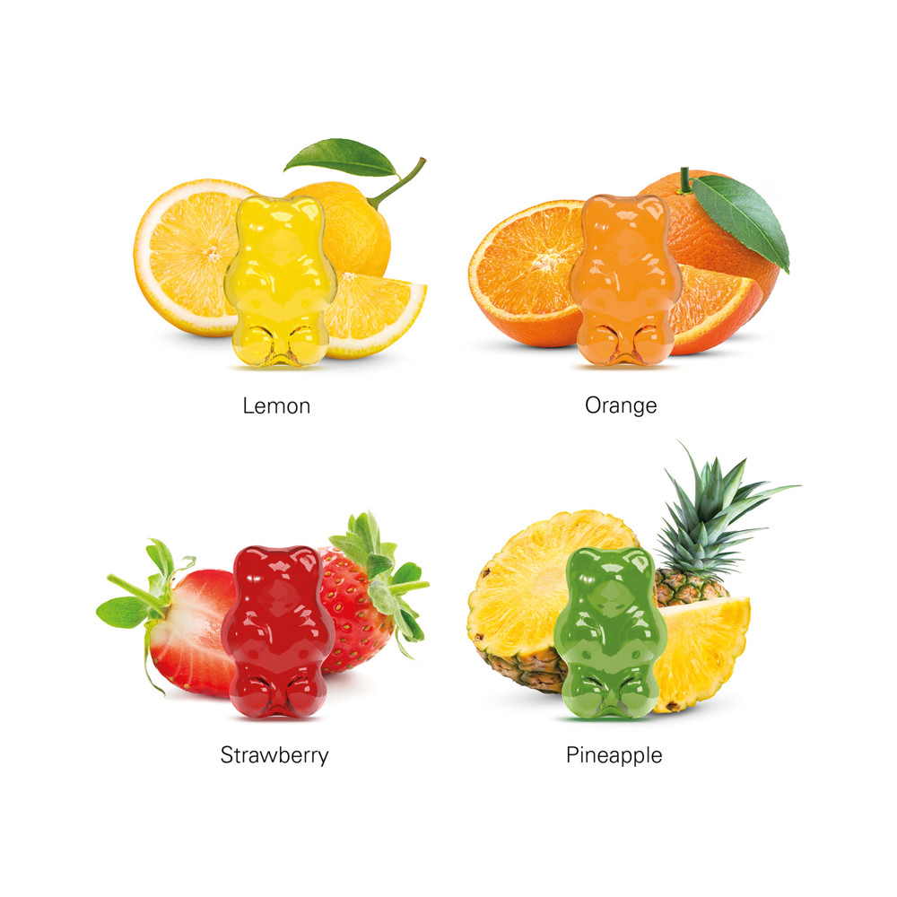 Fruchtgummi Tetraeder, Folie transparent, Trolli Fruchtgummi Autos