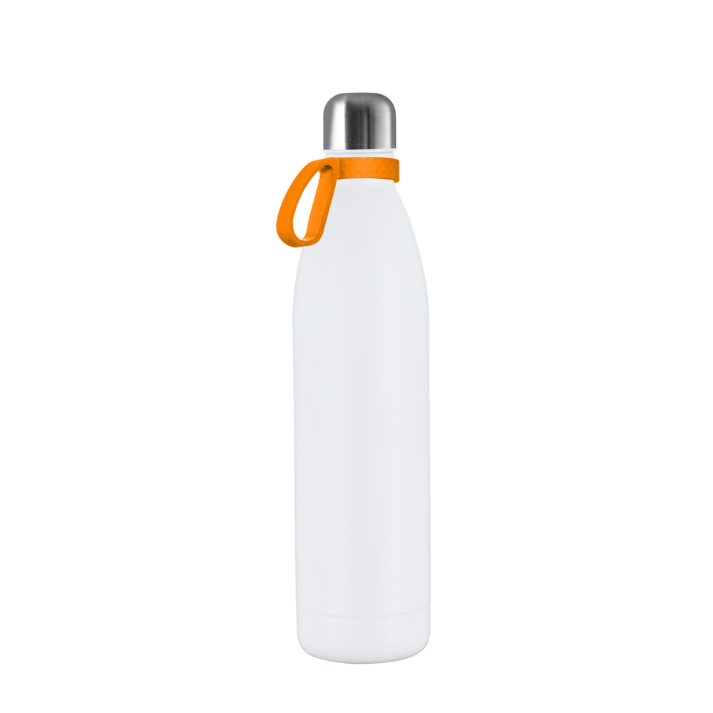 Thermotrinkflasche RETUMBLER-NIZZA XL - silber, weiß, orange