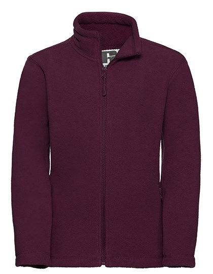 Russell Athletic - Kids Full Zip Outdoor Fleece - Burgundy