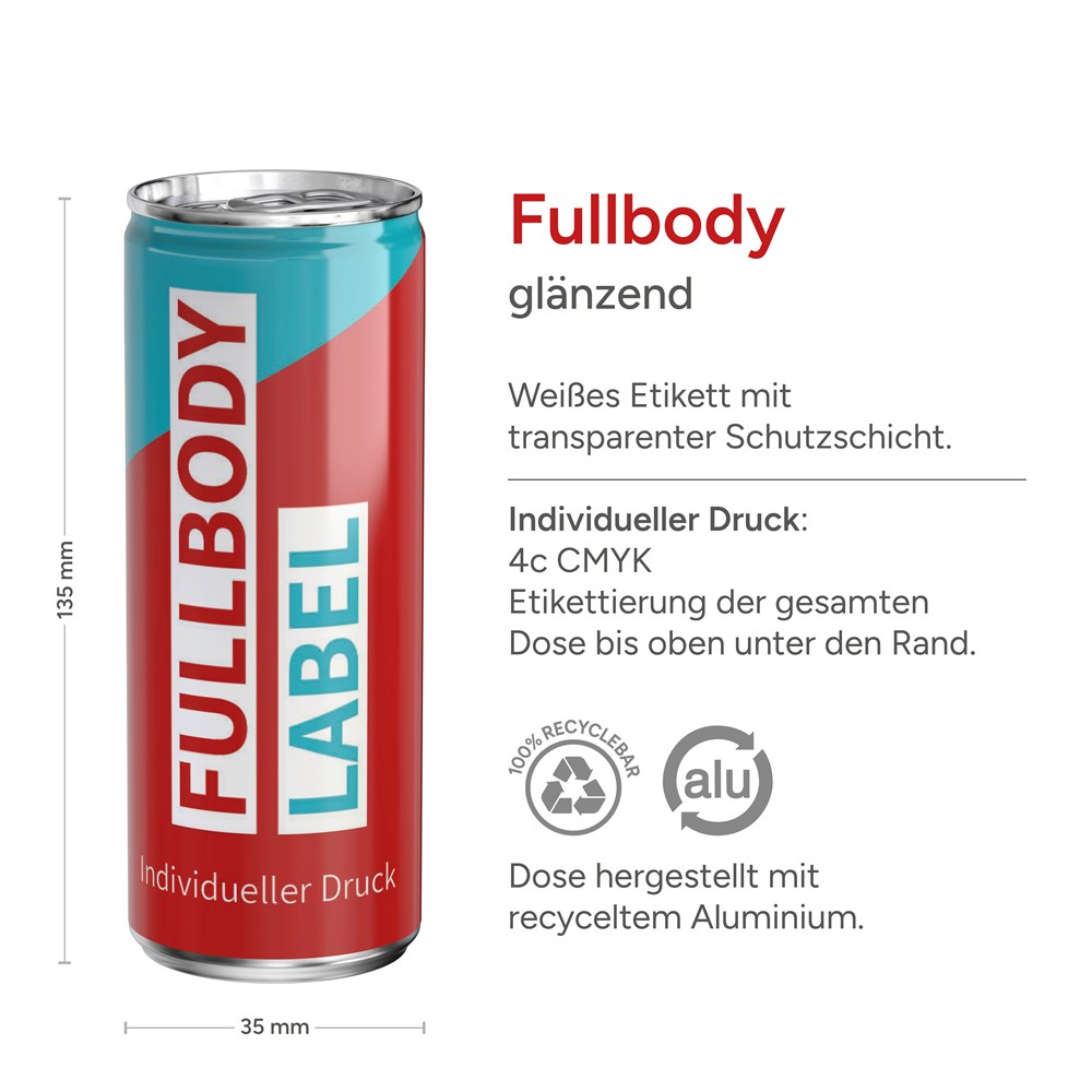 Energy Drink zuckerfrei, Fullbody (glänzend)