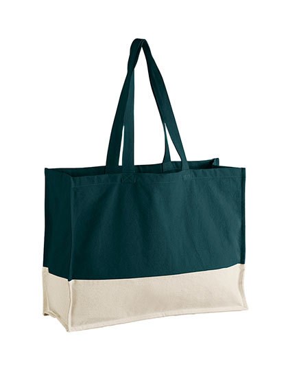 Westford Mill - EarthAware® Organic Contrast Shopper - Dark Marine, Natural