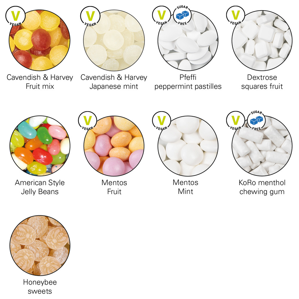 Dose Quadratisch, Mini Bonbons Japanische Minze