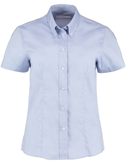 Kustom Kit - Women´s Tailored Fit Corporate Oxford Shirt Short Sleeve - Light Blue