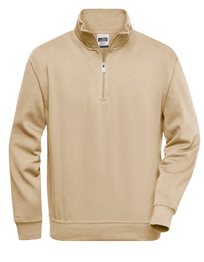 Daiber - Workwear Half Zip Sweat - Stone