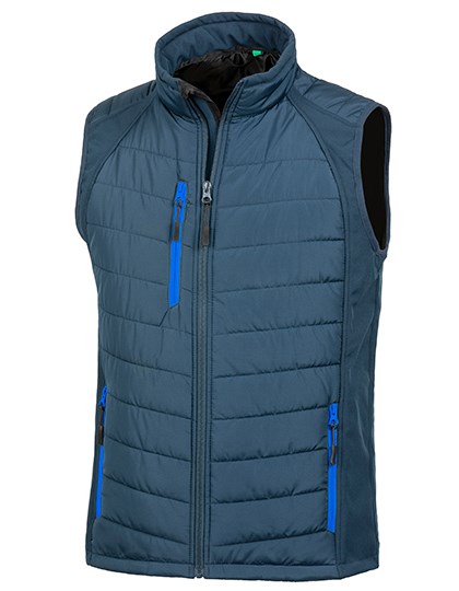 Result Recycled - Recycled Compass Padded Softshell Gilet - Navy, Royal