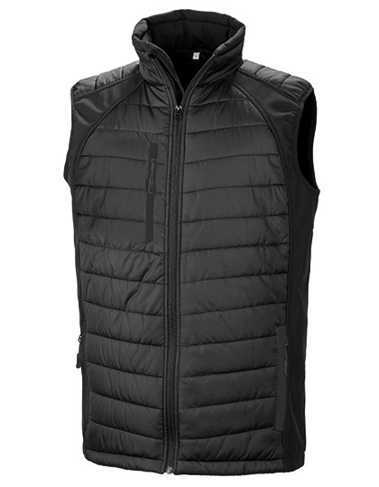 Result Recycled - Recycled Compass Padded Softshell Gilet - Black, Black