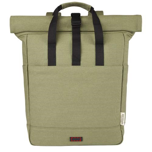 Joey 15" GRS Rolltop Laptoprucksack aus recyceltem Canvas 15 L