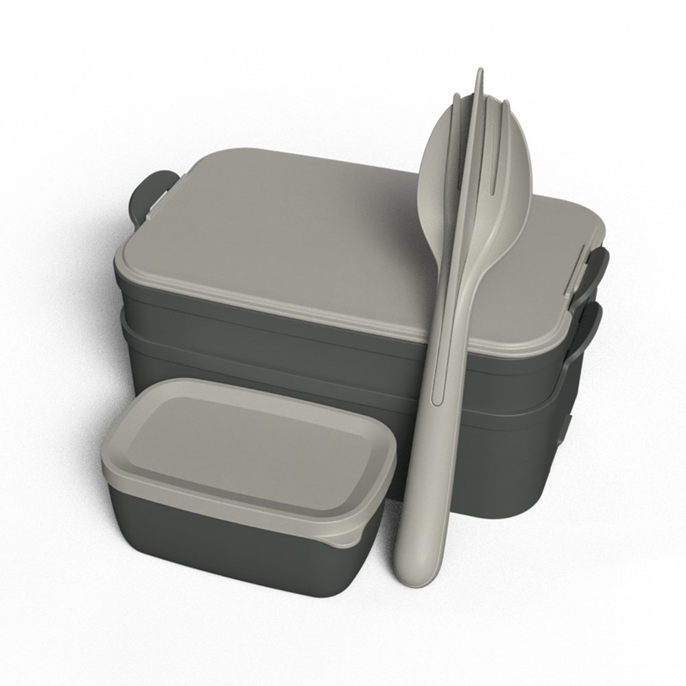 KOZIOL STAKK BENTOBOX READY - nature ash grey