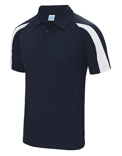 Just Cool - Contrast Cool Polo - French Navy, Arctic White