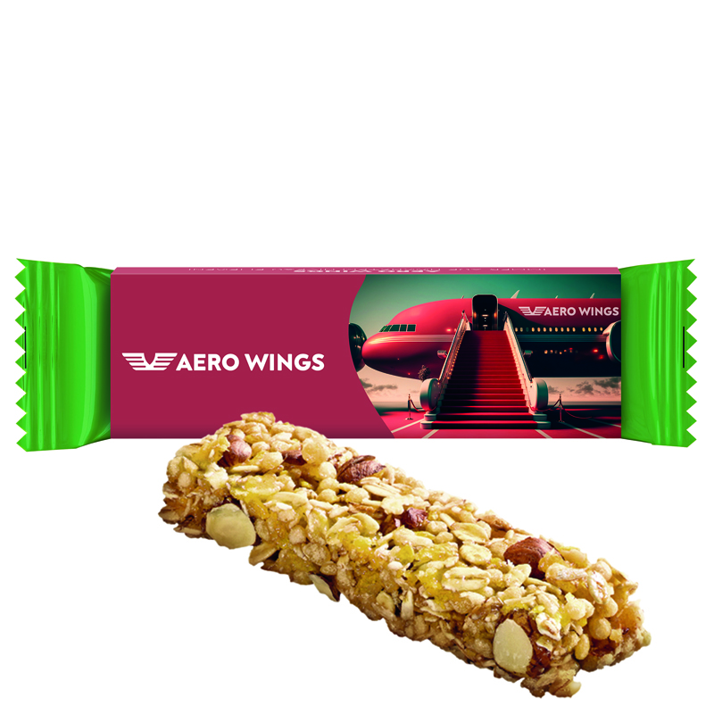 Corny Müsliriegel in Werbeschuber, Nussig