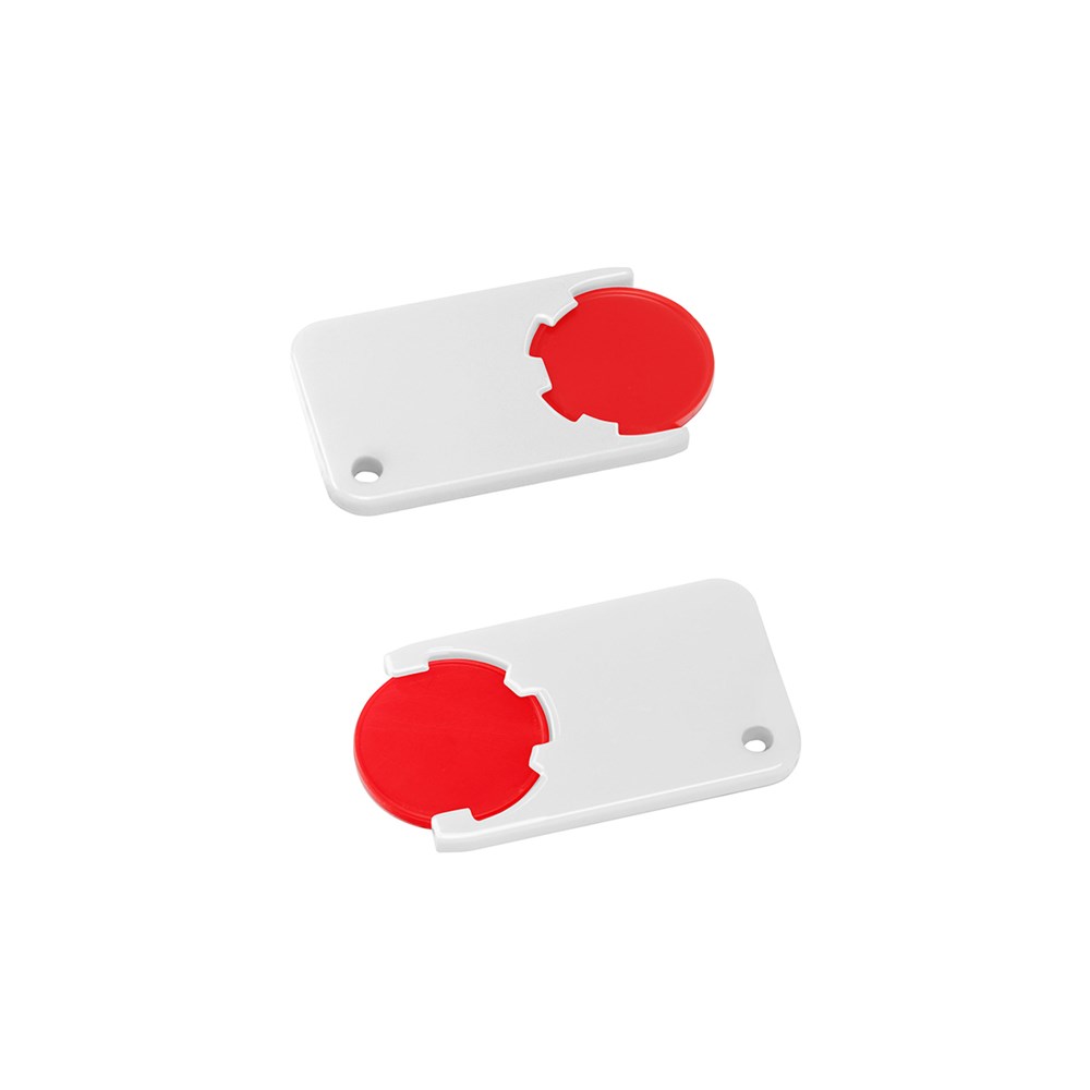 Chiphalter mit 1€-Chip "Beta" - Rot/Weiß