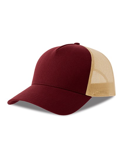 Atlantis - Rapper Cotton-S Cap - Burgundy, Stone