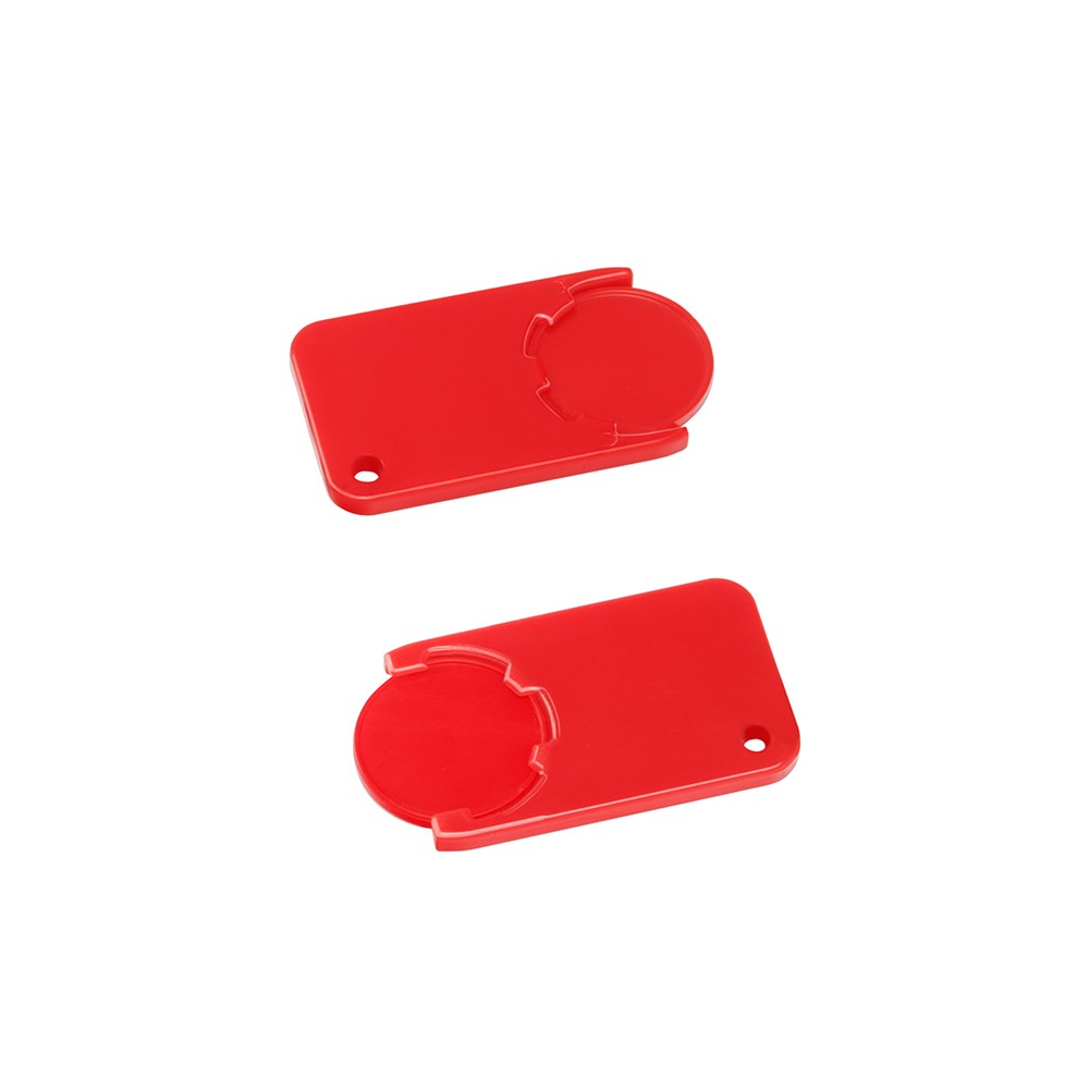 Chiphalter mit 1€-Chip "Beta" - Rot/Rot