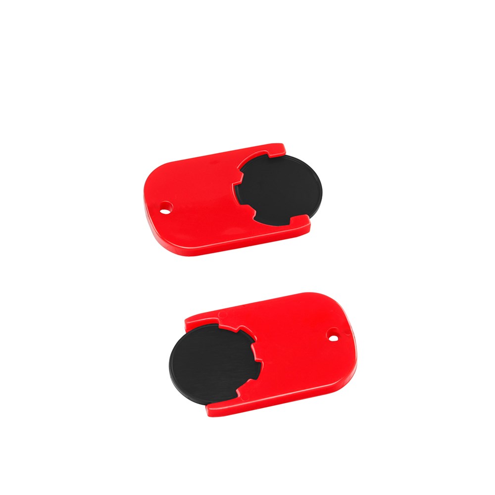 Chiphalter mit 1€-Chip "Gamma" - schwarz/rot