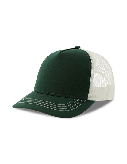 Atlantis - Rapper Canvas Cap Recycled - Bottle Green, White