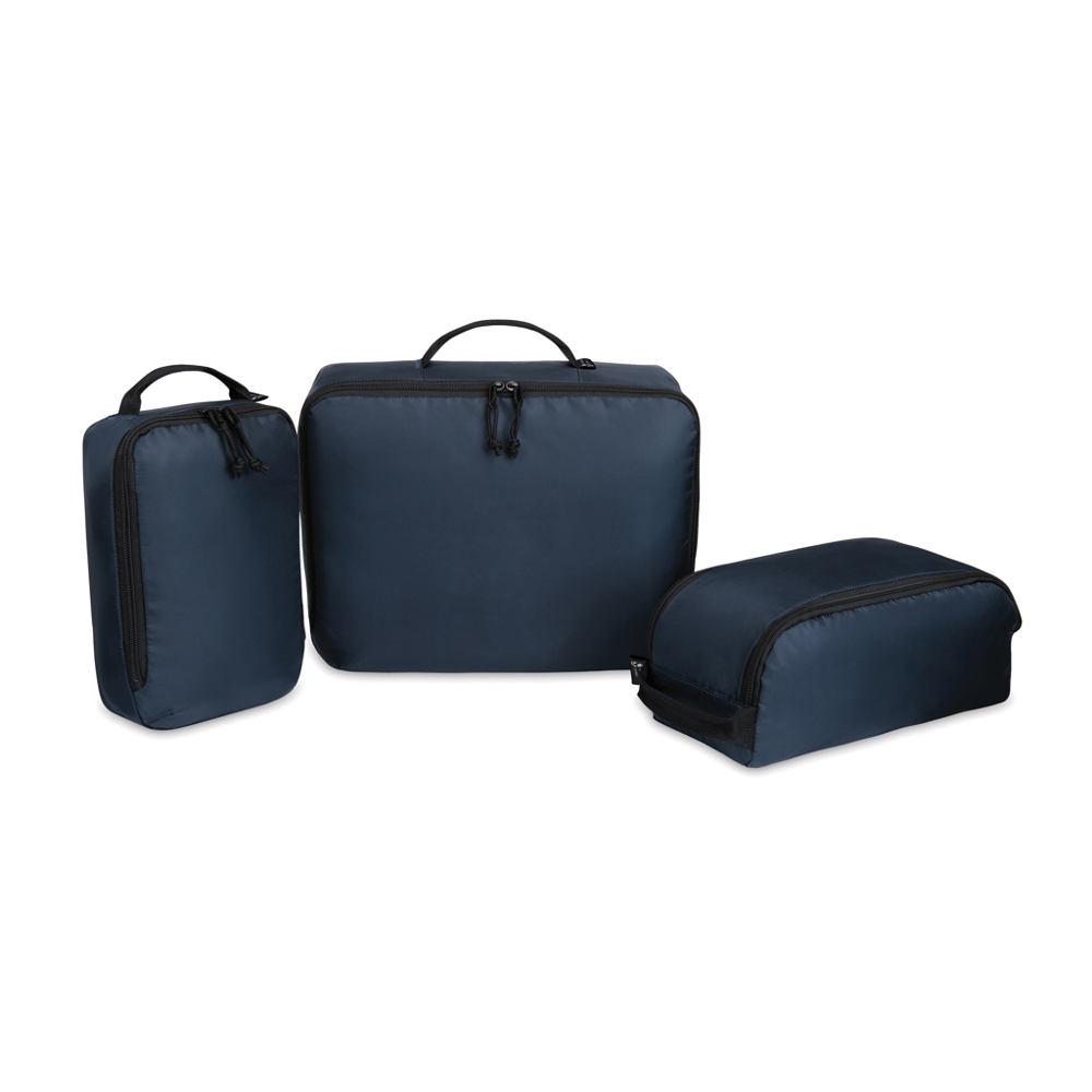 Renew AWARE™ rPET 3-teiliges Packing-Cube-Set - navy blau (± PMS navy)